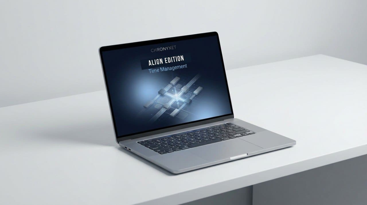 Laptop on a white surface with a visible brand logo